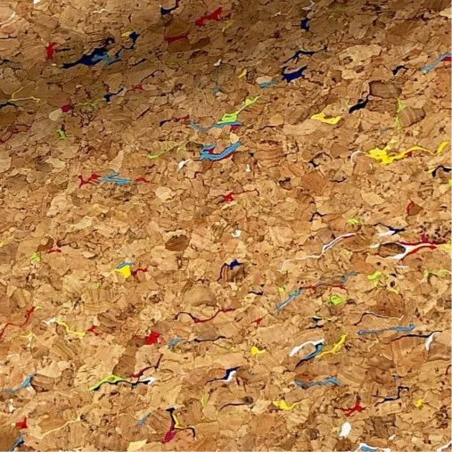 Handmade Magnetic Knife Rack - Oak and Rainbow Cork