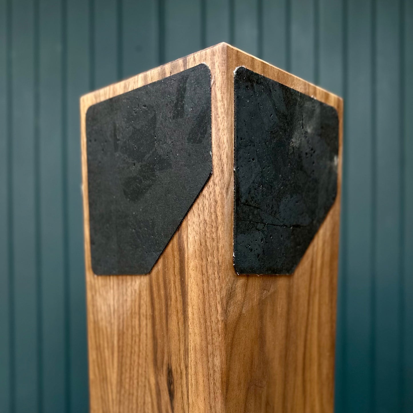 Handmade Magnetic Knife Block - Walnut and Cork