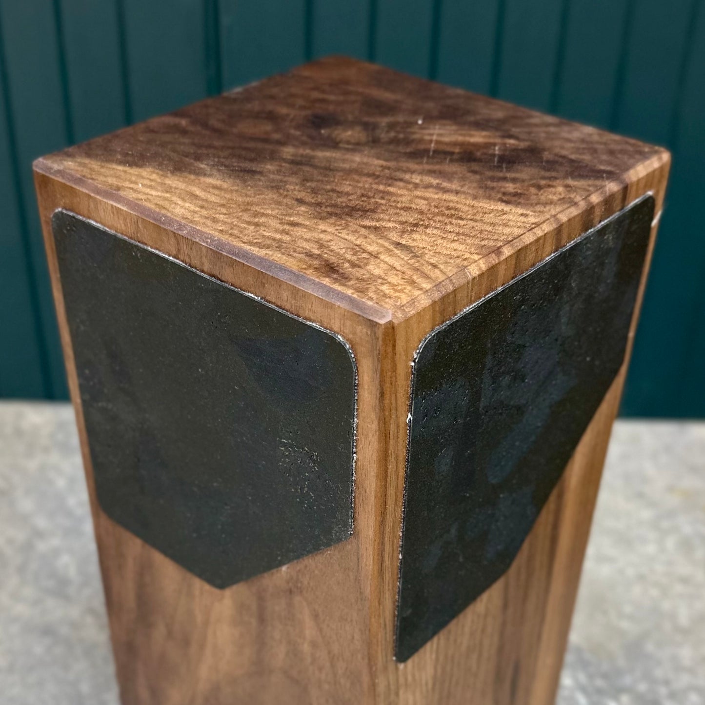 Handmade Magnetic Knife Block - Walnut and Cork