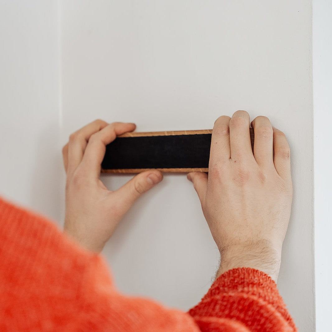 Handmade Magnetic Knife Rack - Oak and Black Cork