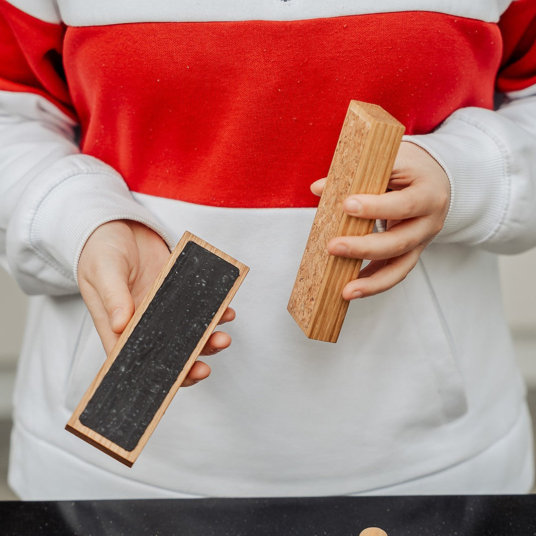 Handmade Magnetic Knife Rack - Oak and Cork
