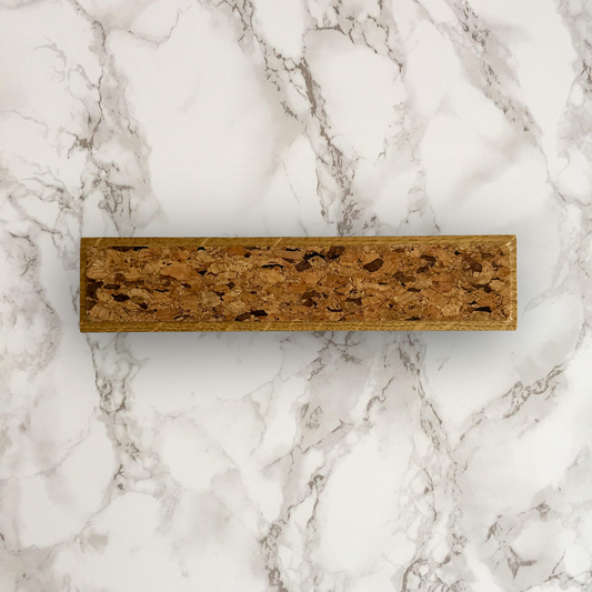 Handmade Magnetic Knife Rack - Oak and Natural & Dark Brown Cork